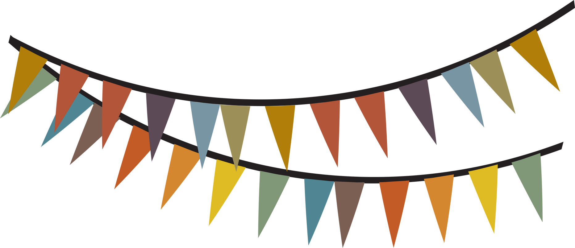 Paper Pennant Banner, Party Paper Pennant, Celebration Paper Pennant, Festival Paper Pennant, Colorful Paper Pennant